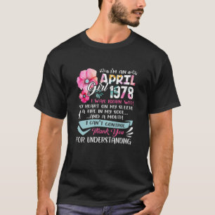 Camiseta Awesome Since 1978 44Th Birthday I'm An April Girl