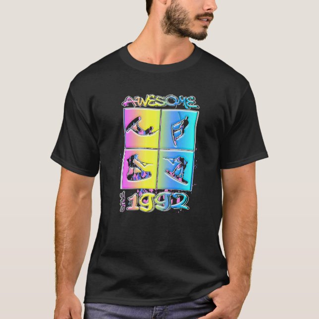 Camiseta Awesome since 1992 Wakeboard lifestyle  1 (Frente)