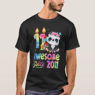Camiseta Awesome Since 2011 11th Birthday 11 Year Old Panda
