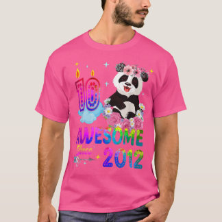 Camiseta Awesome Since 2012 10th Birthday 10 Year Old Panda