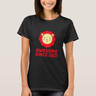 Camiseta Awesome Since 2021 Sweet Lion  For Kids Boys Girls