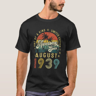 Camiseta Awesome Since August 1939 Vintage 83rd Birthday Me
