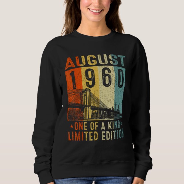 Camiseta Awesome Since August 1960 One Of A Kind (Frente)
