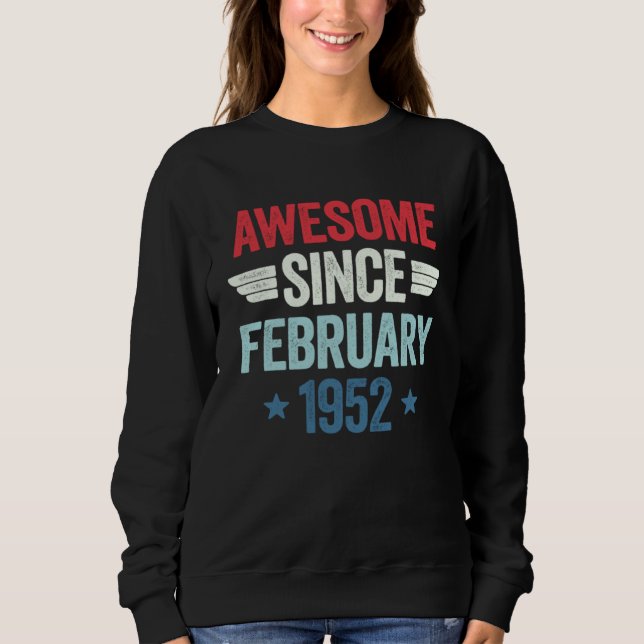 Camiseta Awesome Since February 1952 (Frente)