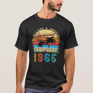 Camiseta Awesome Since February 1965 57Th Birthday Limited