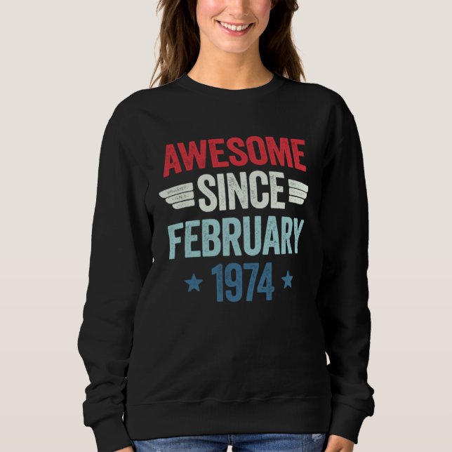 Camiseta Awesome Since February 1974 1 (Frente)