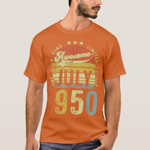 Camiseta Awesome Since July 1950 Vintage 72nd Birthday for 