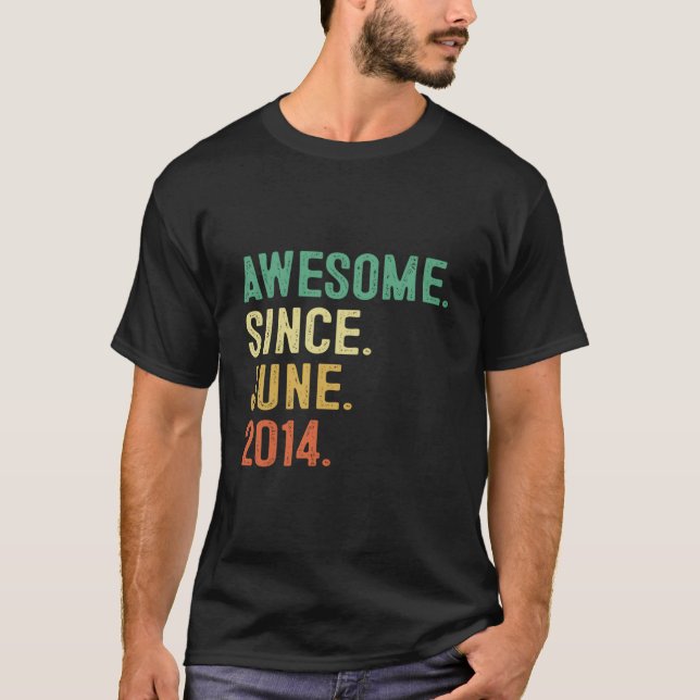 Camiseta Awesome Since June 2014 9Th 9 (Frente)