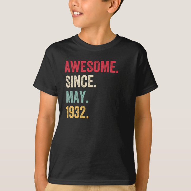 Camiseta Awesome Since May 1932 Birthday (Frente)