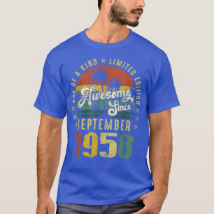 Camiseta Awesome Since September 1958 64 Years Old Gift 64t