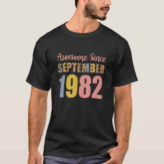 Camiseta Awesome Since September 1982 39 Years Old 39Th Bir