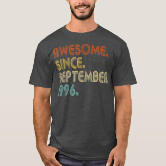 Camiseta Awesome Since September 1996 Vintage 26th Birthday