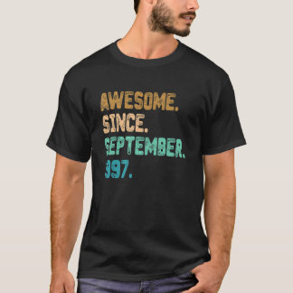 Camiseta Awesome Since September 1997 Vintage 25th Birthday
