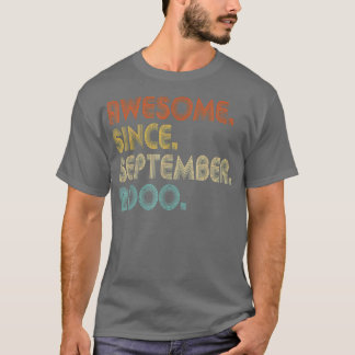 Camiseta Awesome Since September 2000 Vintage 22nd Birthday