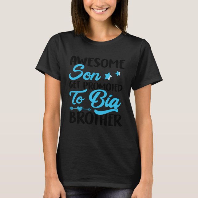Camiseta Awesome Son Get Promoted to Big Brothers (Frente)