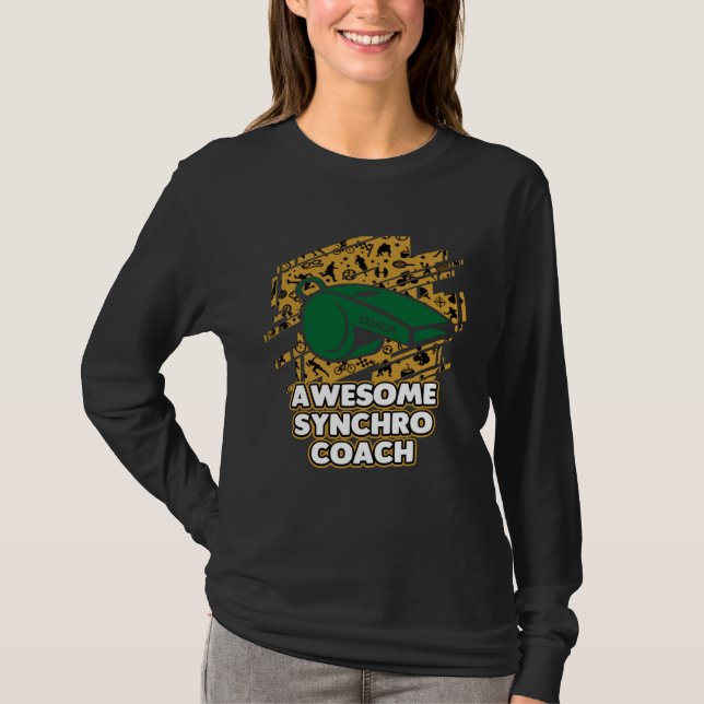Camiseta Awesome Synchro Coach Synchronized Diving Coaching (Frente)