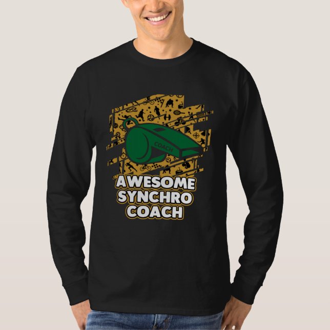 Camiseta Awesome Synchro Coach Synchronized Diving Coaching (Frente)