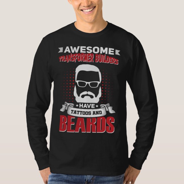 Camiseta Awesome Transformer Builders Job Coworker Tattoo B (Frente)