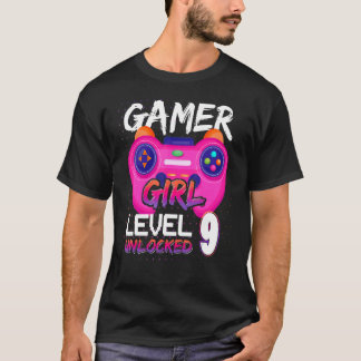 Camiseta Awesome Video Games Controller Level 9 Unlocked Ga