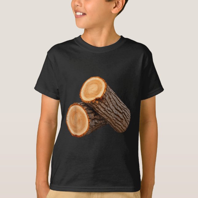 Camiseta Awesome Wooden Log Costume For Adults And Kids  (Frente)