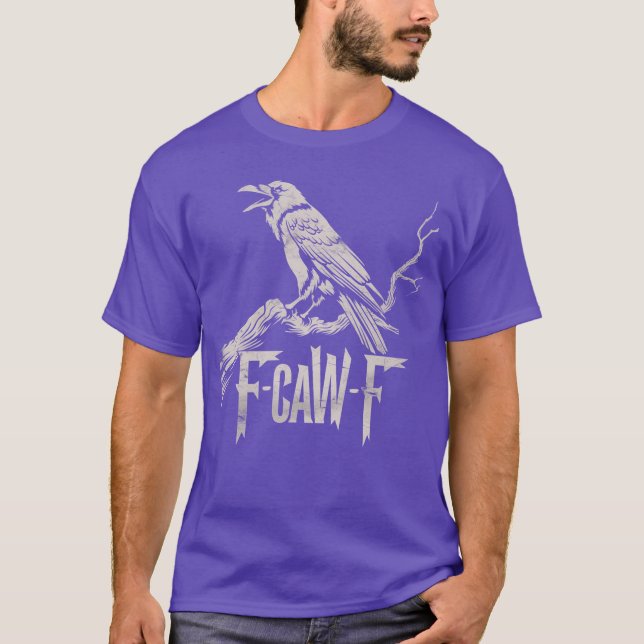 Camiseta awF Black Crow Pun Engraçado Pássaro Cozinhando Gr (Frente)