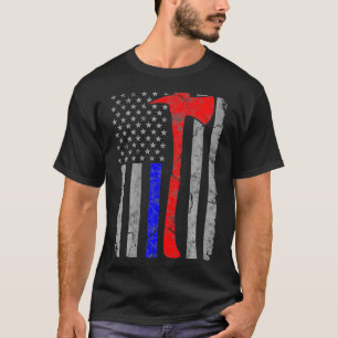 Camiseta Ax. Bombeiro da Polícia de Sinalizador Vermelho e 
