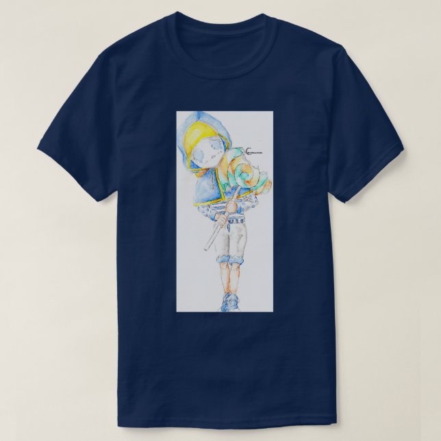 Camiseta Ax boy x27x27Wailx27x27 do Identity V Watercolo (Frente do Design)
