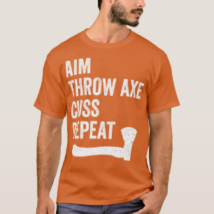 Camiseta Ax Engraçado Jogando Lumberjack Hatchet Aim Ax