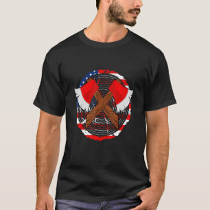 Camiseta Ax Hatchet American Flag Ax Thing