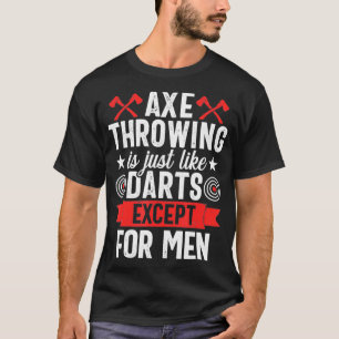 Camiseta Ax Jogando Dardos Engraçados Homens Hatchet Lumber