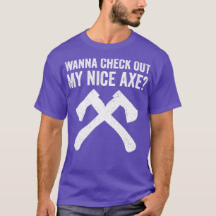 Camiseta Ax Jogando Lâmina Engraçada Com Ax