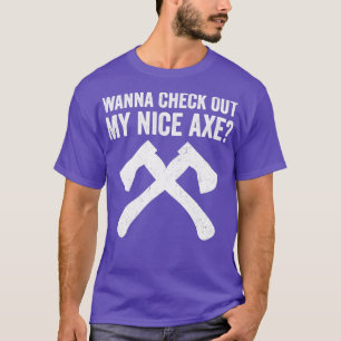 Camiseta Ax Jogando Lâmina Engraçada Com Ax