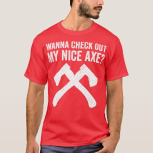 Camiseta Ax Jogando Lâmina Engraçada Com Ax