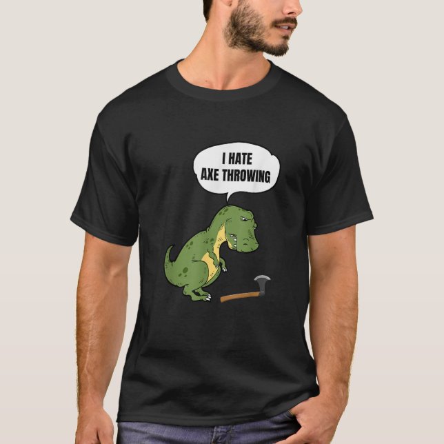 Camiseta Ax Jogando T Rex Pun Alvo Gift De Hatchet De Alvo (Frente)