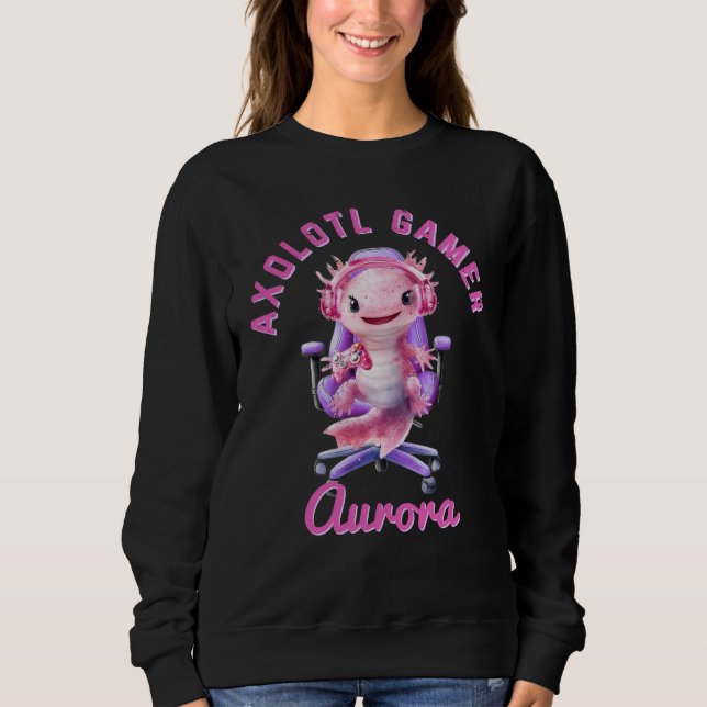 Camiseta Axelotl Cozy Gamer Girl Pink Cute Axolotl (Frente)