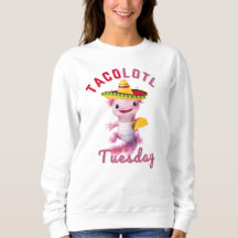 Axelotl Cute Taco Terça-Feira Axolotl Hoodie Mexic