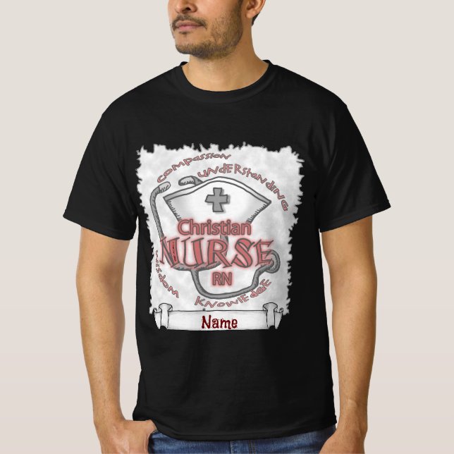 Camiseta axiom de enfermeira cristã (Frente)