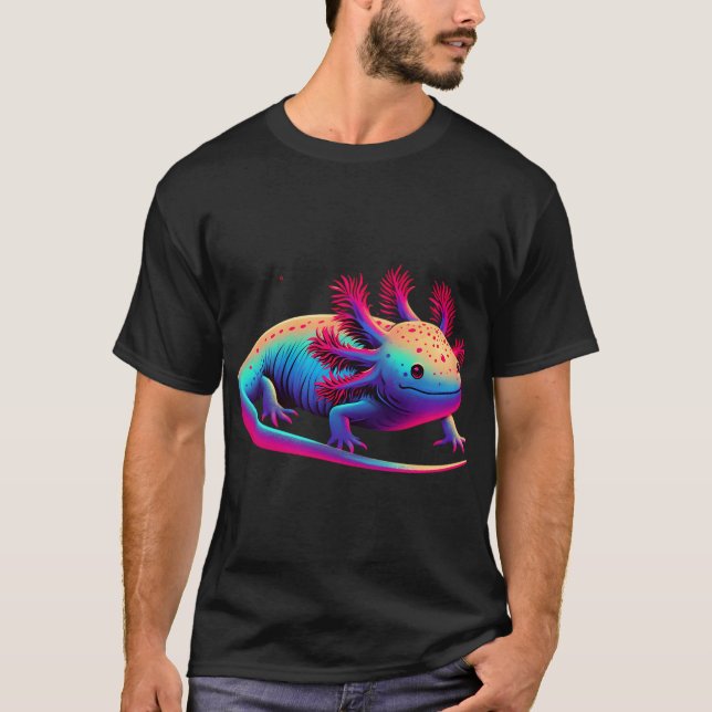 Camiseta Axolote Adorável - Salamandra também conhecida com (Frente)
