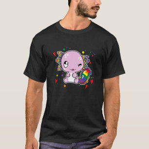 Camiseta Axolote Arco-íris Salamandra do Mar Peixe Lagarto