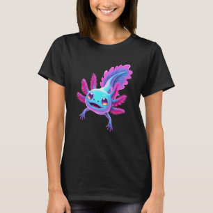 Camiseta Axolote Arte Colorida Linda Axolote Fofo Excêntric