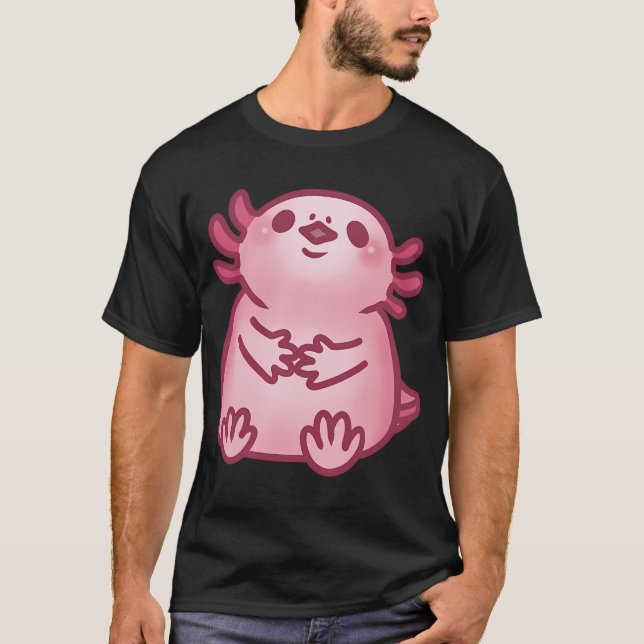 Camiseta Axolote Bebê Rosa Fofo (Frente)