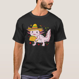 Camiseta Axolote Comendo Tacos Comida Mexicana Tacos