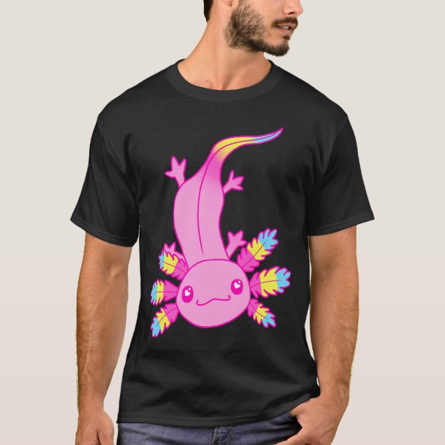 Camiseta Axolote de panela fofa (Frente)