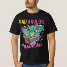 Axolote de skate radical estilo retrô anos 90 neon