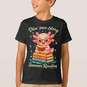 Camiseta Axolote engraçado mergulha na história de verão le