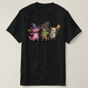 Camiseta Axolote Mapache Espantoso Mordidas de Halloween