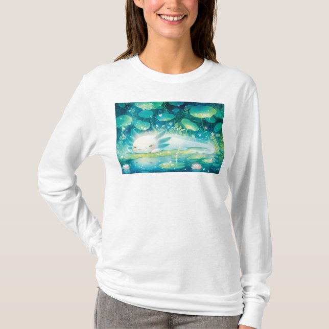 Camiseta Axolote no Lago Mágico (Frente)