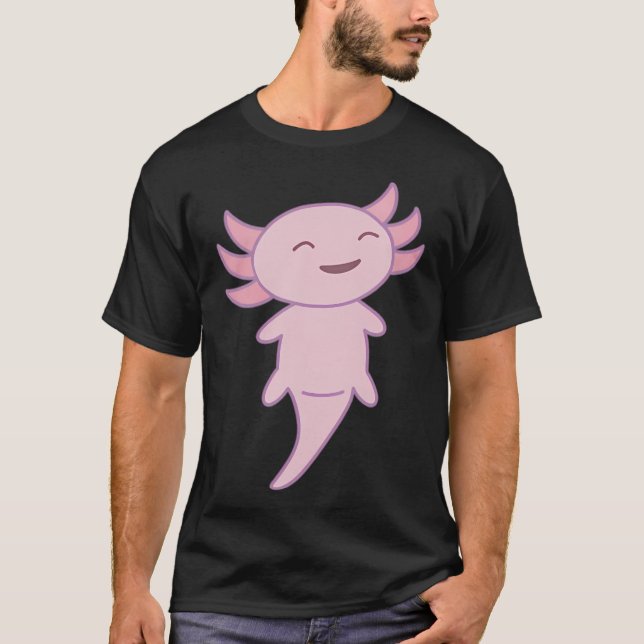 Camiseta axolote rosa fofo (Frente)