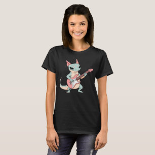 Camiseta Axolote Tocador de Guitarra Pastel Punk Rock Soft 