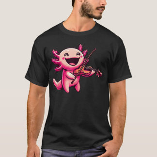 Camiseta Axolote Tocando Violino Axolotes Músico